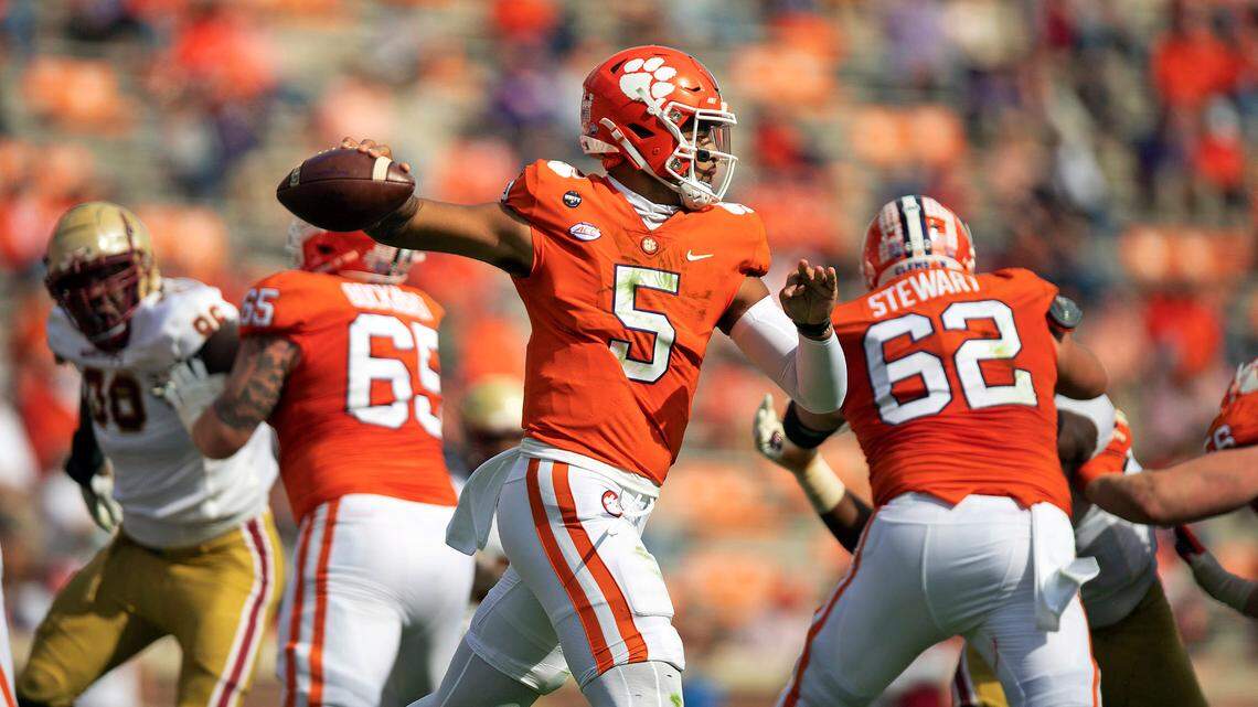 Clemson sophomore D.J. Uiagalelei takes over as the Tigers’ starting quarterback.
