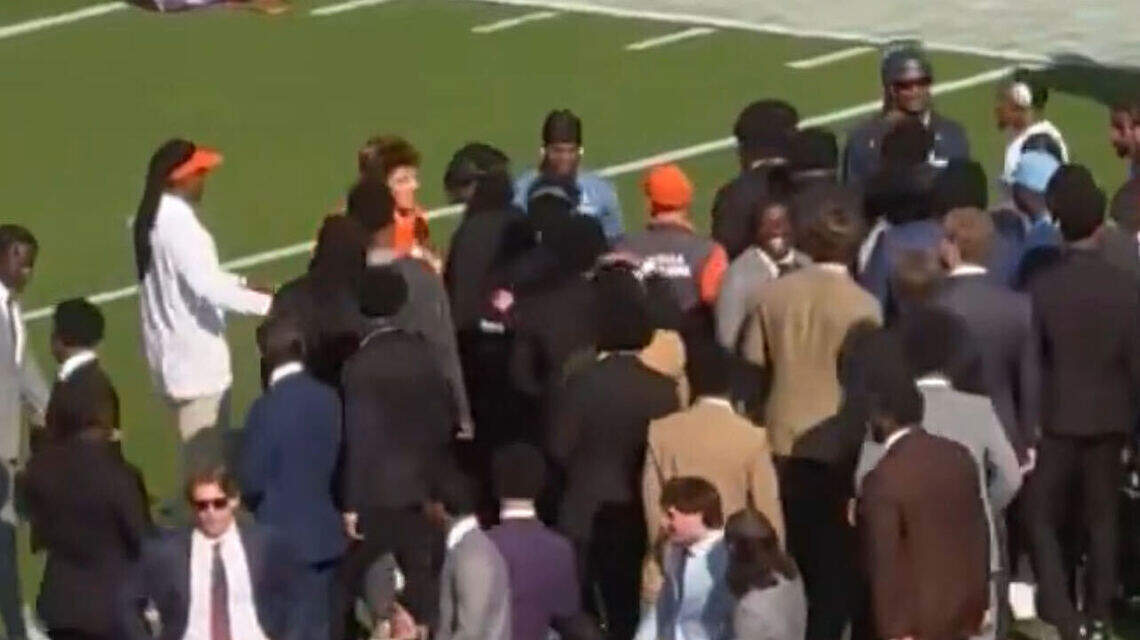 Look: Multiple heated exchanges between Clemson, UNC players in pregame warmups