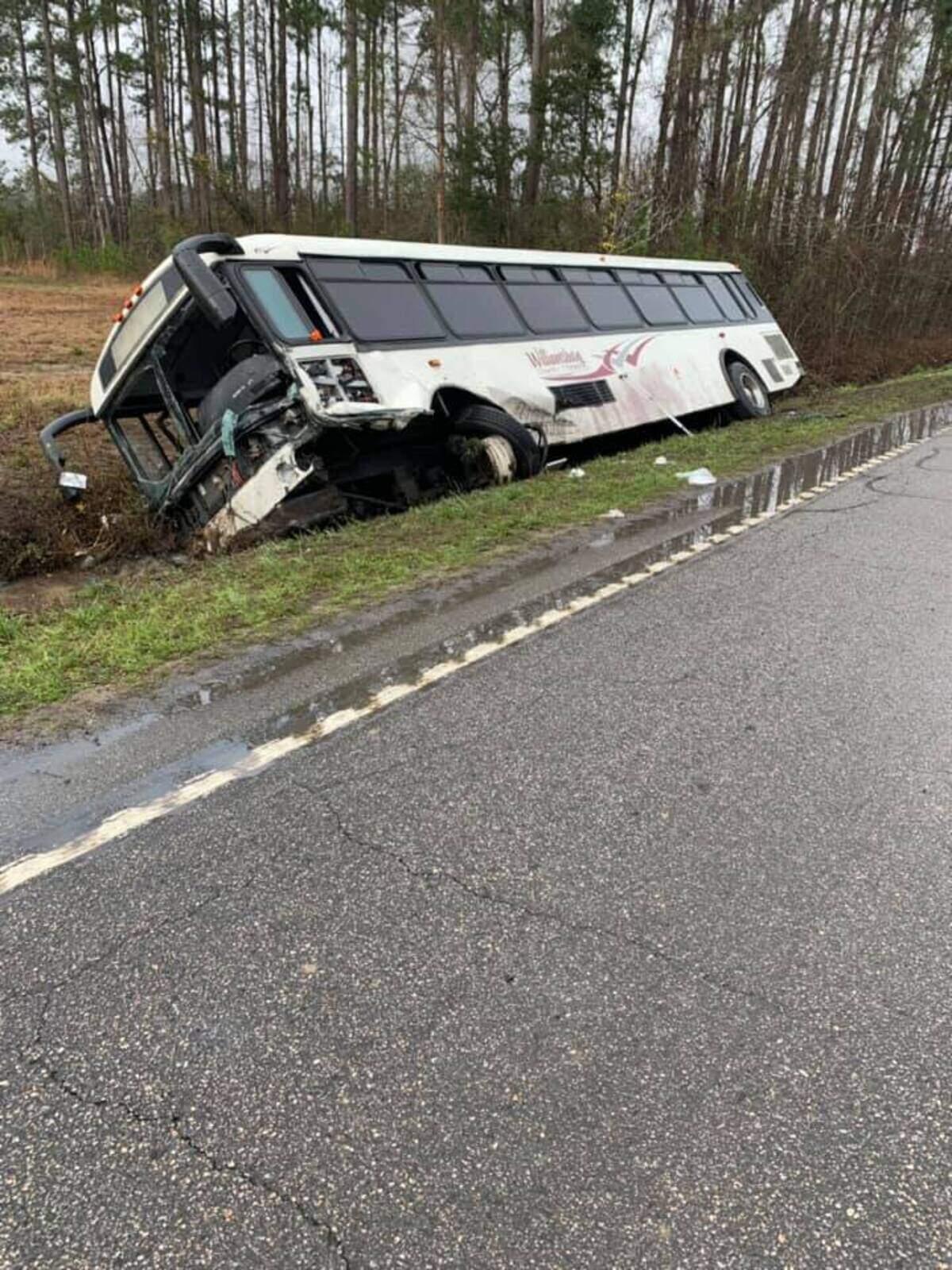 More than 20 people were hospitalized after a bus crash in Georgetown County.