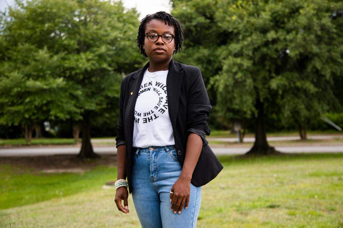 Demetris Hill poses for a portrait outside The State Newspaper on Thursday, June 18, 2020. Hill is one of the organizers of Empower SC.