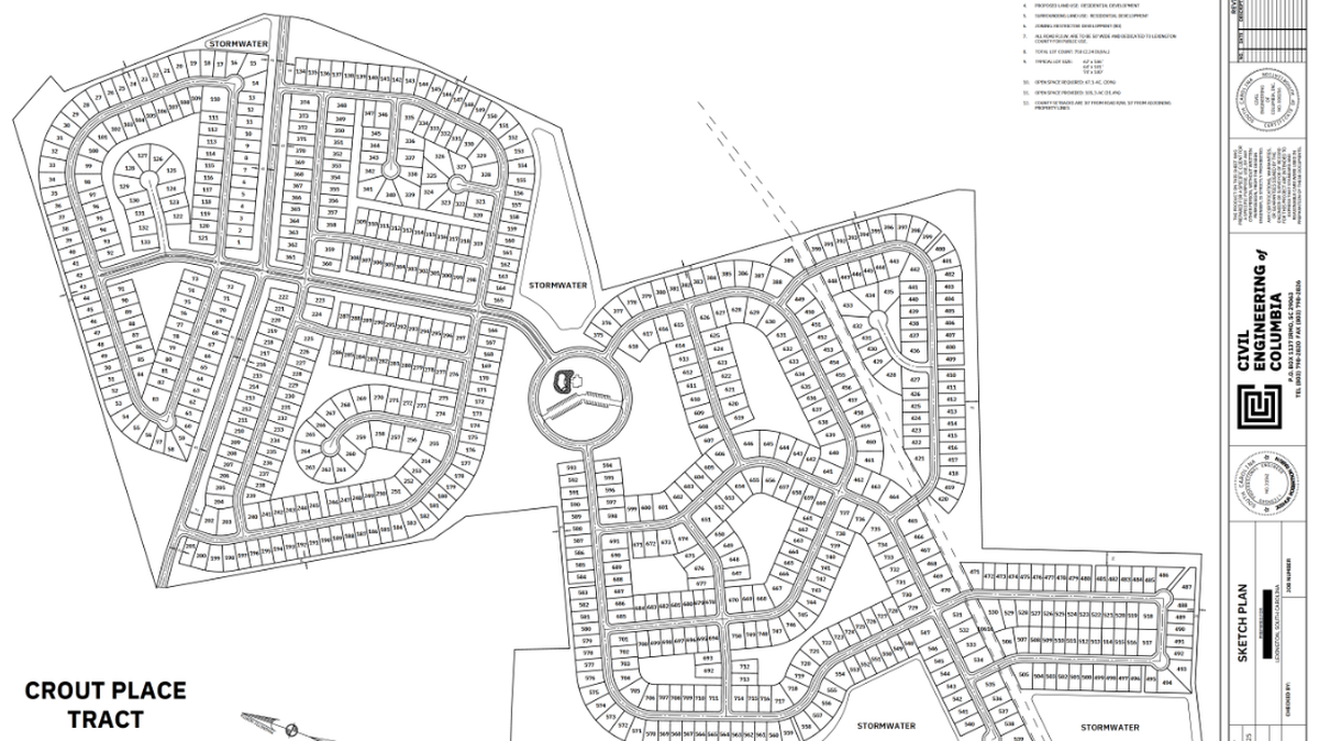 A developer wants to build 750 homes on a vacant plot of land in Lexington County. The plans have been delayed.