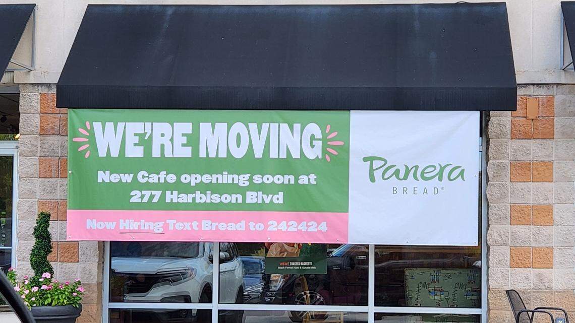 The Panera Bread at 1007 Bower Parkway is moving to 277 Harbison Boulevard.