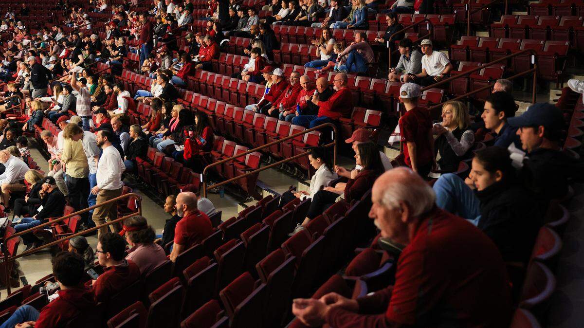 Colonial Life Arena had plenty of empty seats Saturday when the Gamecocks hosted Mississippi State.