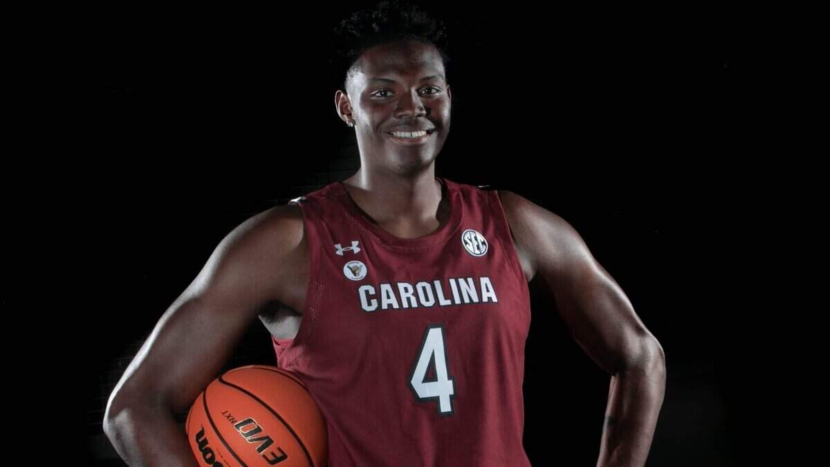 University of South Carolina basketball team member Tre-Vaughn Minott.