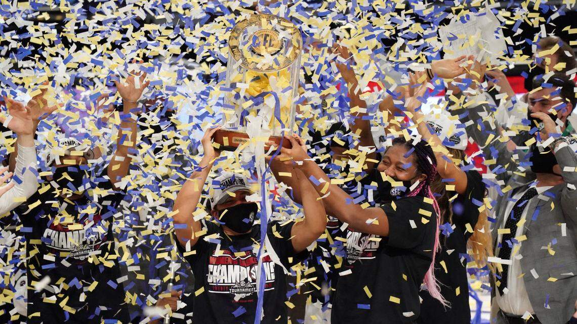 South Carolina defeated Georgia in 2021 to win the SEC tournament but lost in 2022 to Kentucky.