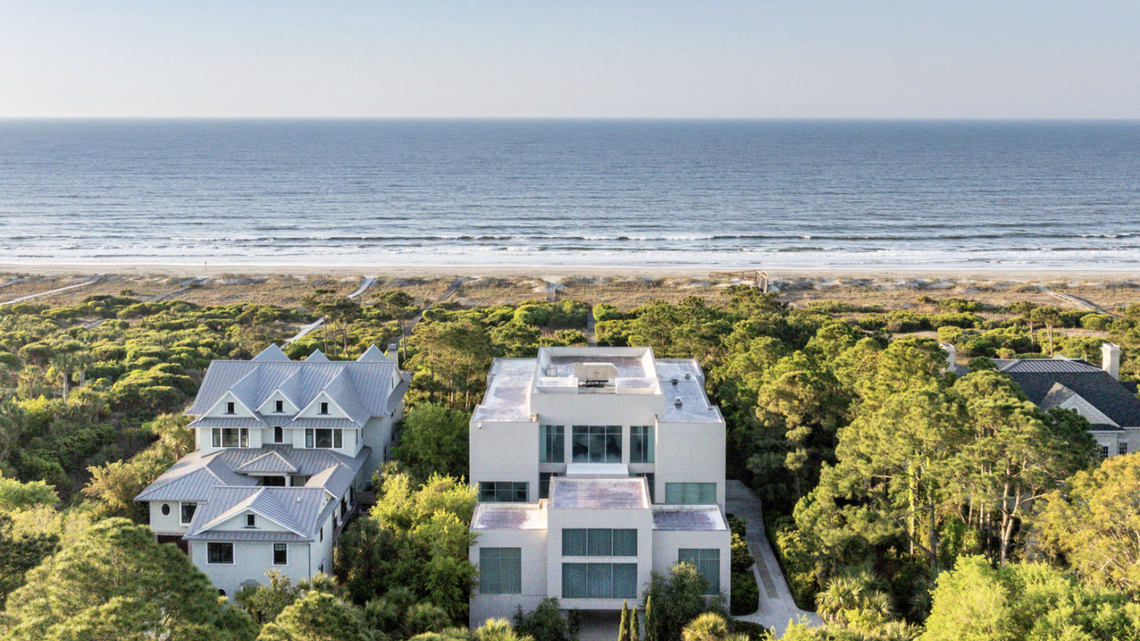 This $25M SC oceanfront home for sale has a pet salon and a human-sized chess set. Take a look