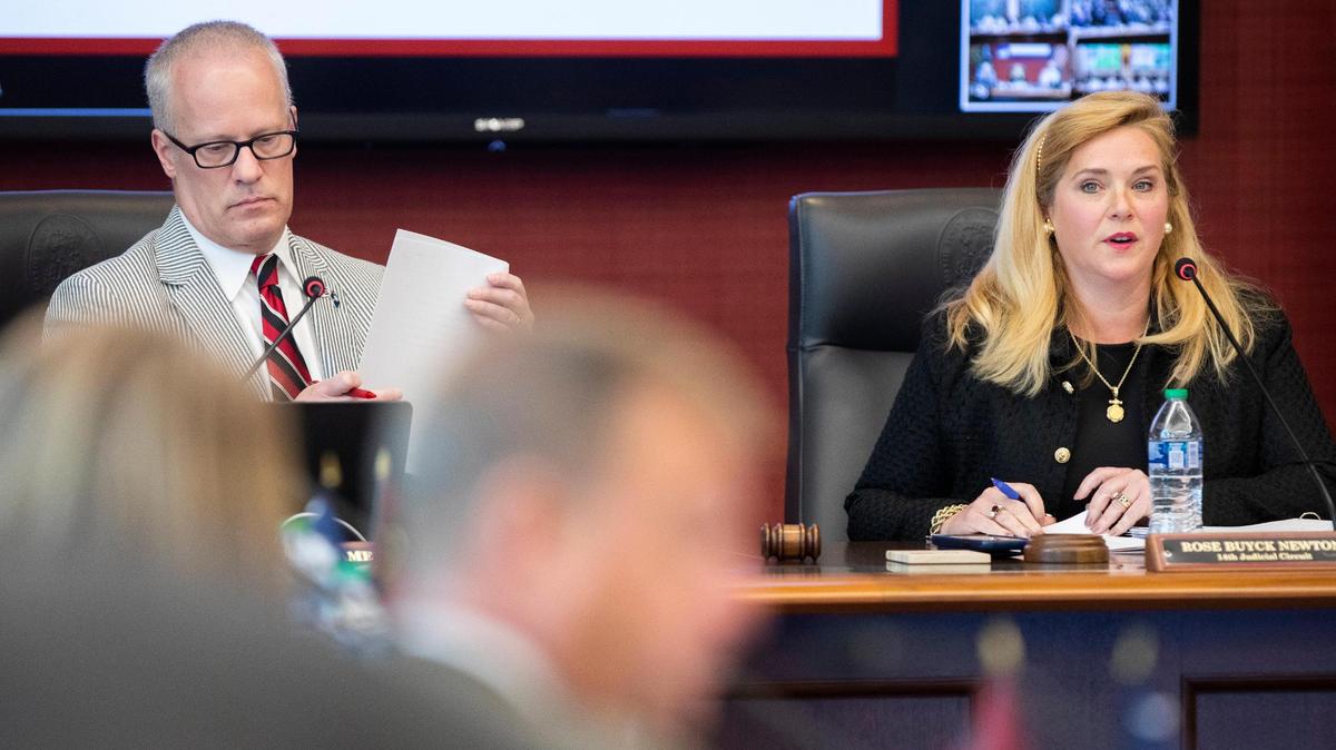 Rose Buyck Newton speaks during a meeting of the University of South Carolina Board of Trustees on Friday, August 19, 2022.
