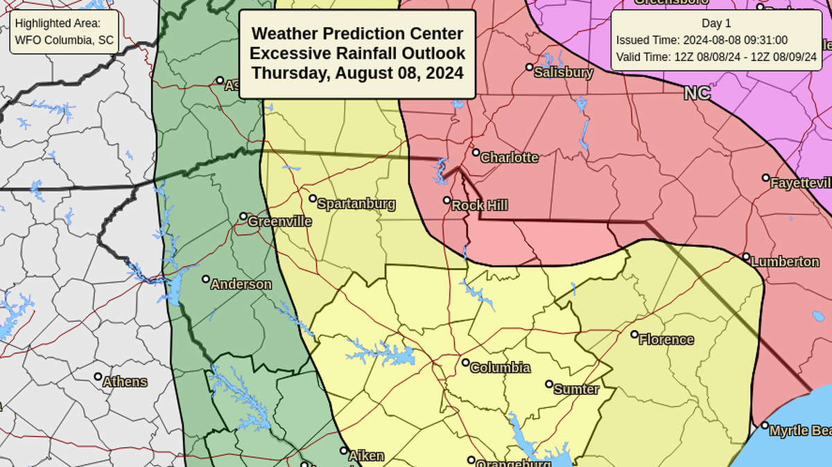 Thousands of power outages linger in SC as Tropical Storm Debby continues its long stay