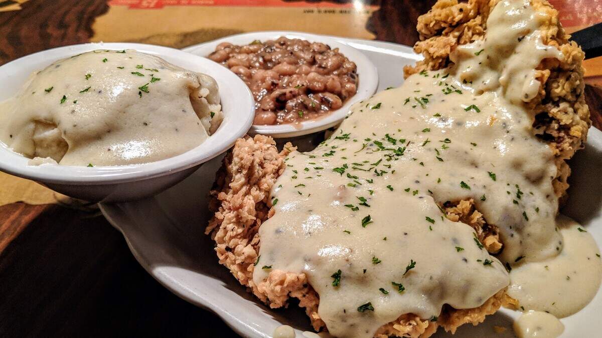 Country fried steak at Yesterdays