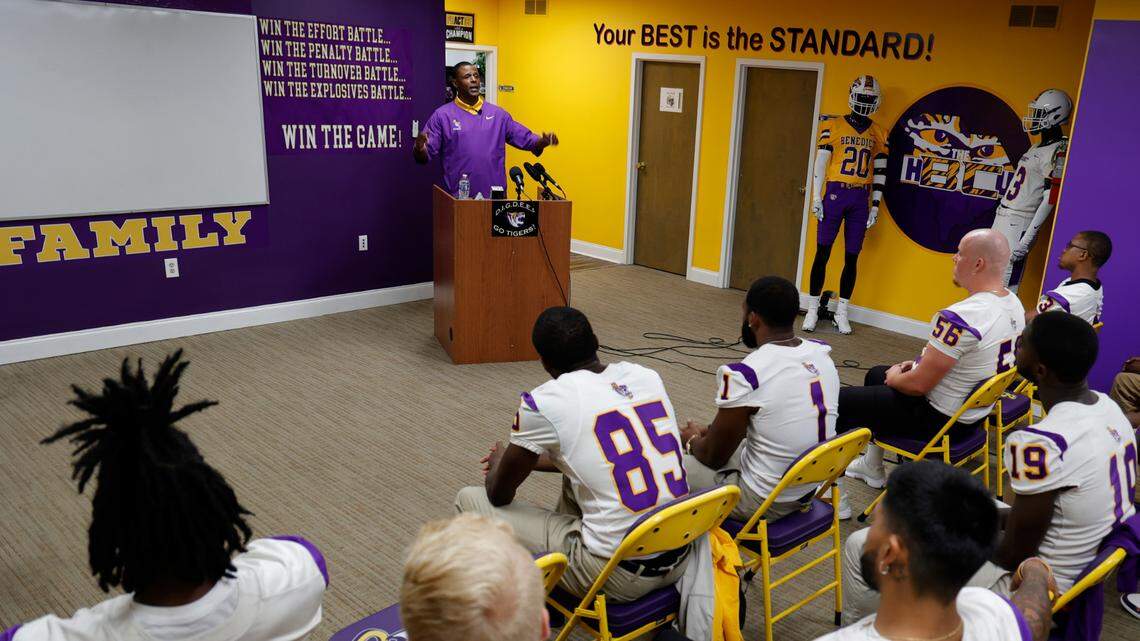 Benedict College’s football team renovated its football offices shortly after Chennis Berry became head coach in 2020.