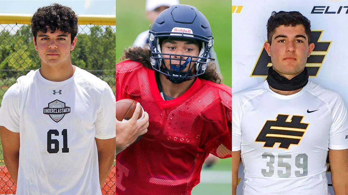 South Carolina QB targets, from left, Dylan Lonergan (2023), Jayden Bradford (2024) and Dante Reno (2024).