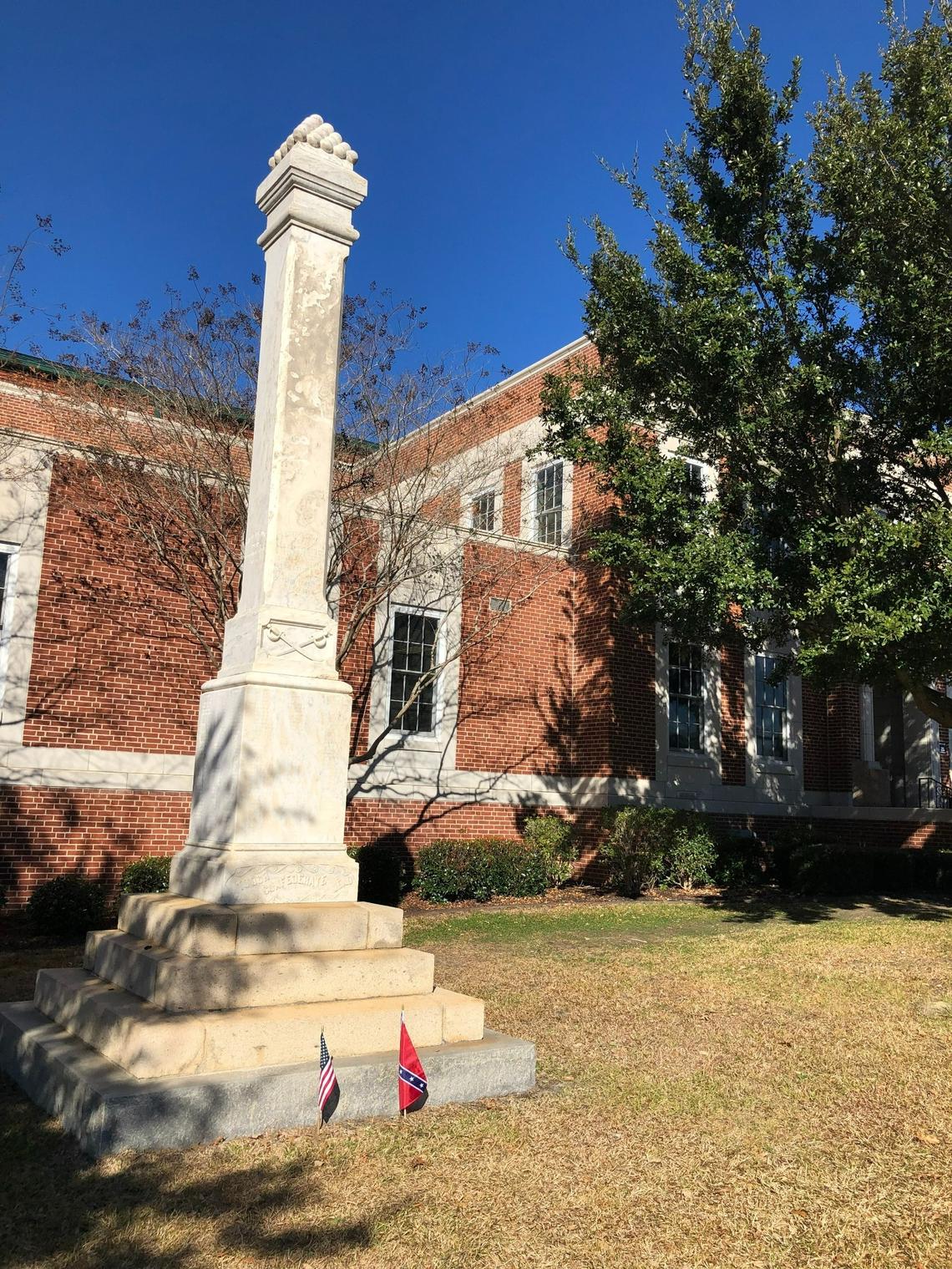 The old Lexington County Courthouse was built in 1940 at Main Street and Lake Drive. This site previously held the jail where Willie Leaphart was killed on May 5, 1890.