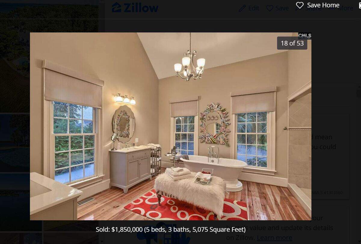 Images of a home on Lake Murray that recently sold for $1.8 million.
