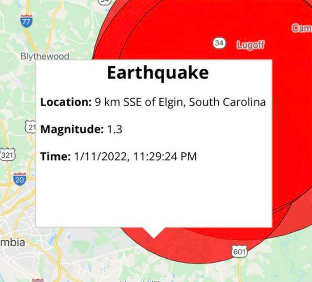 The Midlands was hit by another earthquake overnight, according to the South Carolina Emergency Management Division.