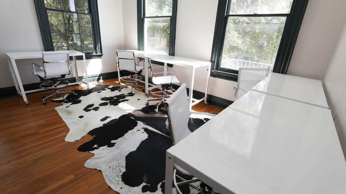 Stephanie Isaacs and Nell Fuller will soon open femme x COLUMBIA, a women-only coworking and social space inside the historic Wade Campbell House in Columbia. They renovated the Richland Street house that was built in the early 1800’s, to accommodate personal and group working and networking spaces.