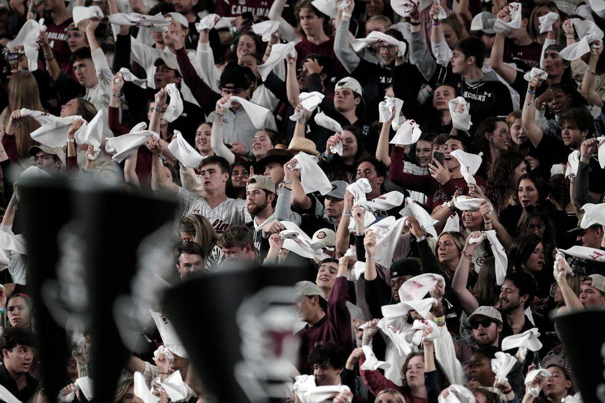 South Carolina’s student section during the Gamecocks’ Oct. 22, 2022 game against Texas A&amp;amp;amp;M at Williams-Brice Stadium.