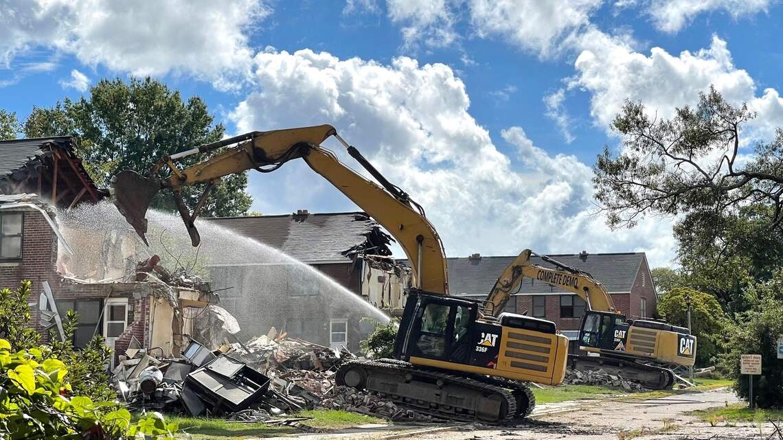 Two years after deadly gas leak, demolition starts at Columbia’s Allen Benedict Court