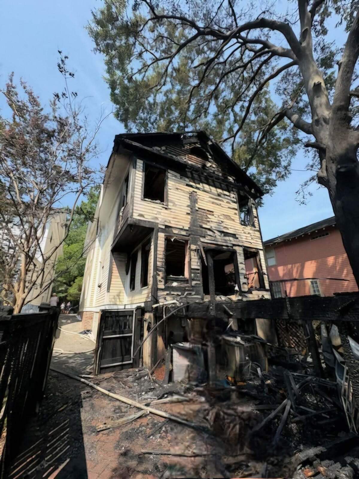 A historic home in Columbia was damaged in a fire, but the structure was saved, officials said.