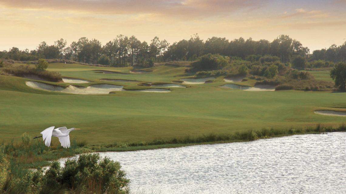 A view of the golf course at Barefoot Resort and Golf in North Myrtle Beach.