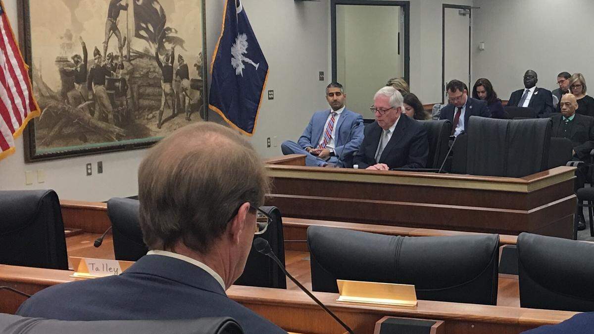 S.C. Department on Aging Interim Director Stephen Morris testifies before a Senate panel screening his confirmation on Wednesday, April 17, 2019.