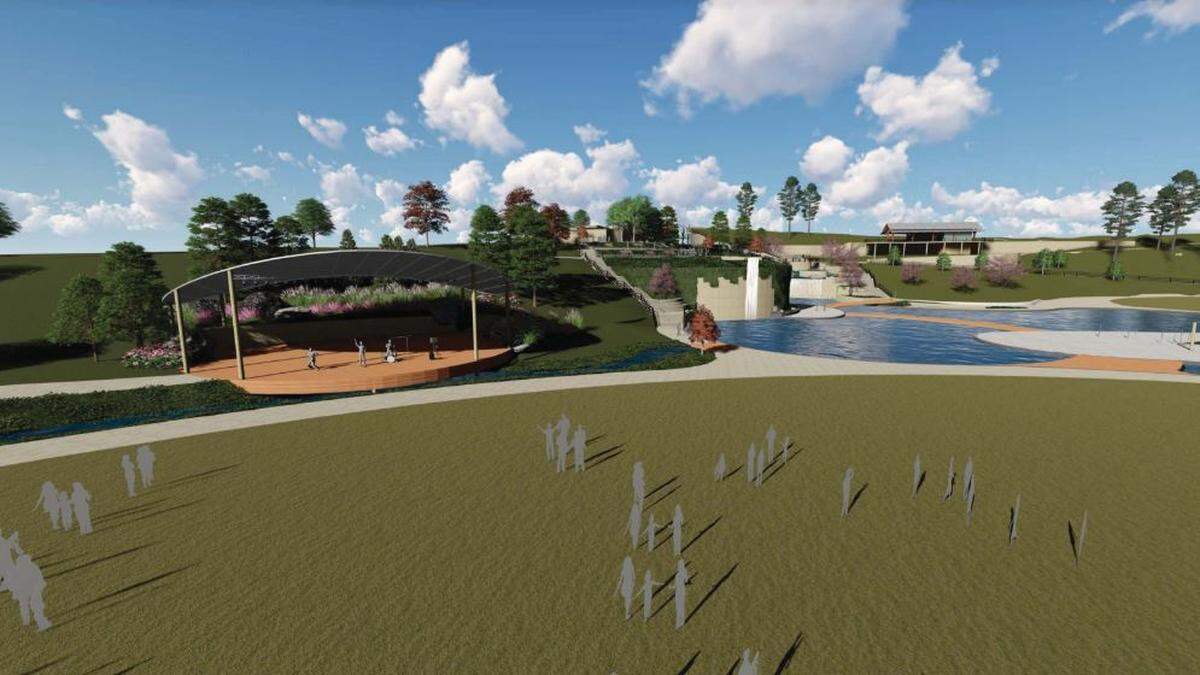 A rendering of plans for renovations at Finlay Park in downtown Columbia, SC.