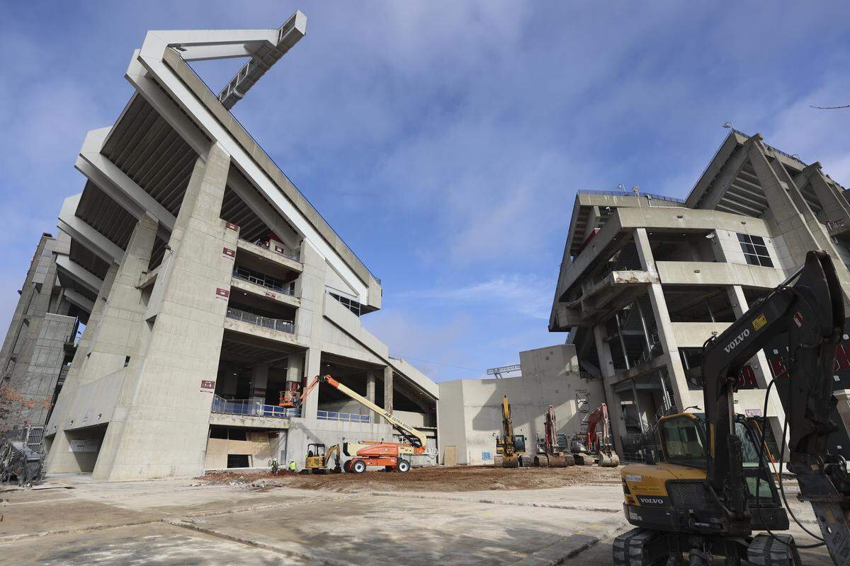 The winding ramp on the southwest side of the stadium has been removed. It will be replaced with a new, multi-level tower that will eventually include new premium space and a scoreboard on top. That structure will be up in time for the 2026 season, but it will not be finished.&nbsp;