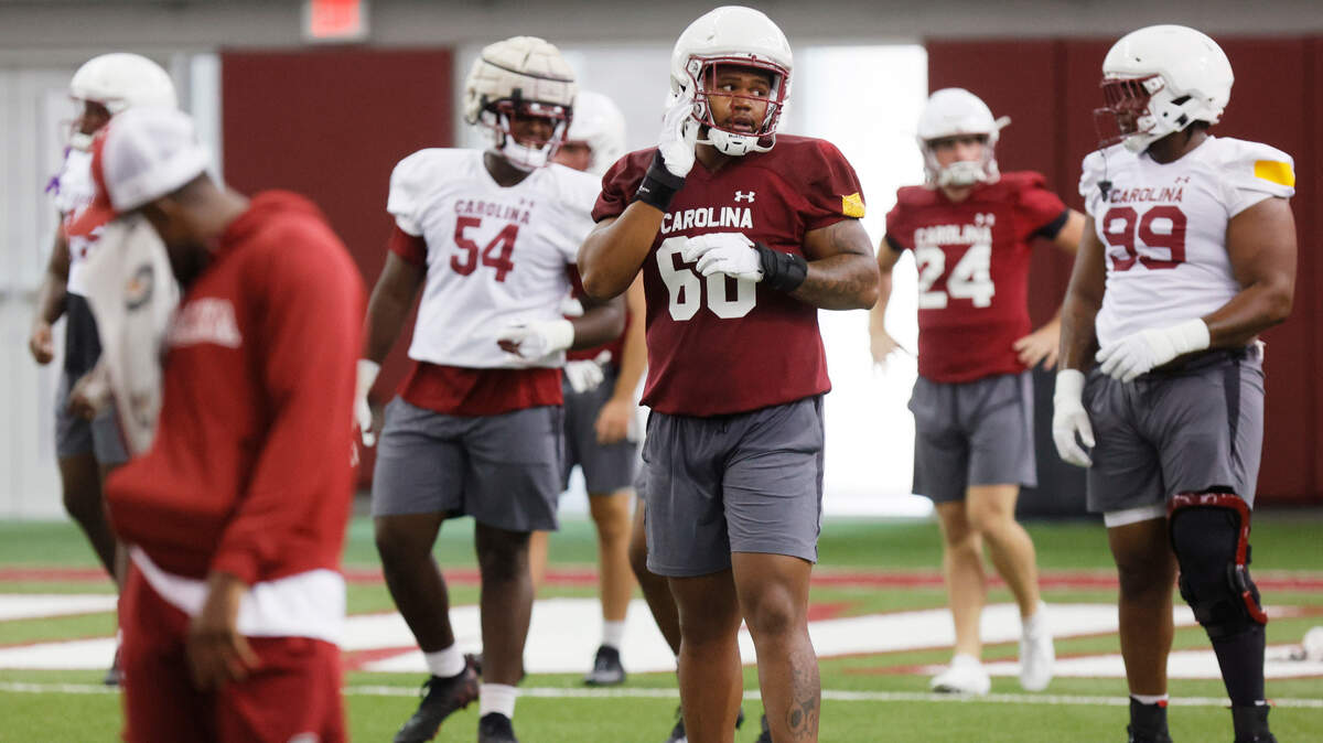 South Carolina’s Aaryn Parks practices on Saturday, August 3, 2024.