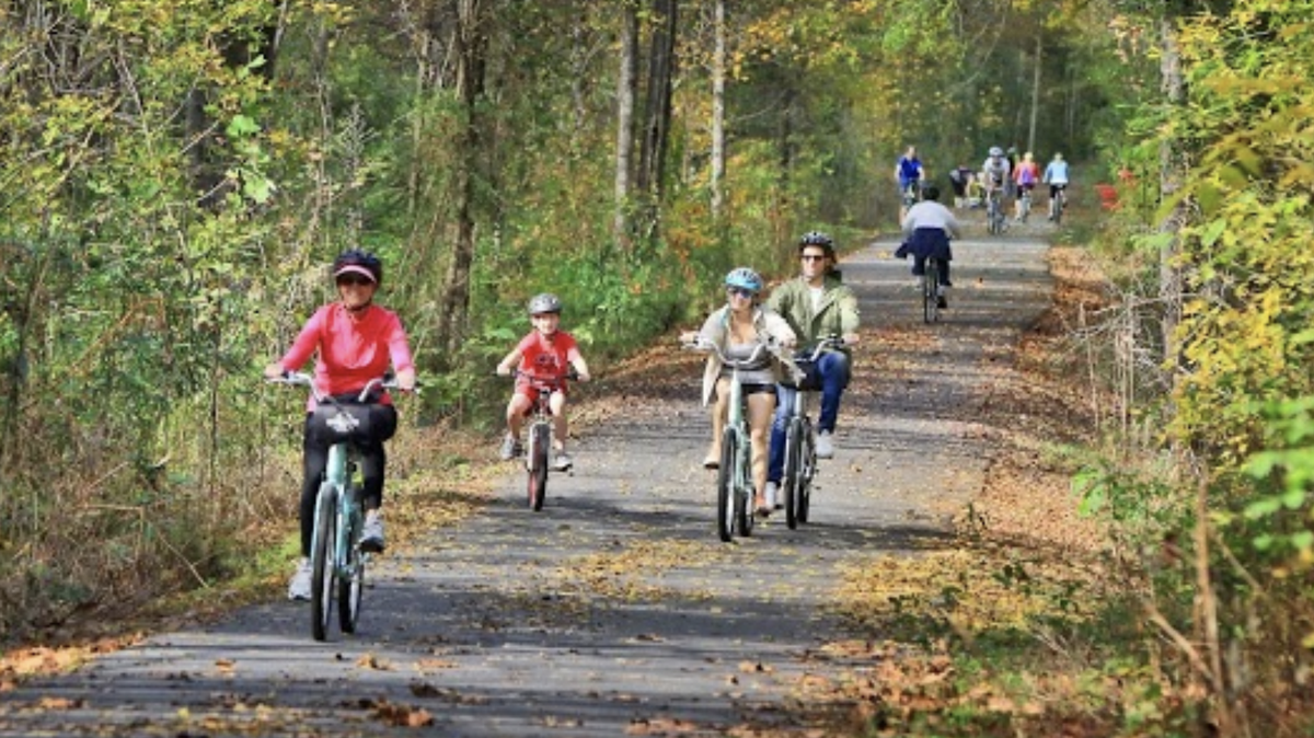 Construction of the Swamp Rabbit Trail began in 2009 and now covers 28 squares throughout Greenville County.