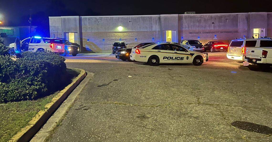 Columbia police respond to a disturbance at the South Carolina Department of Social Services building.