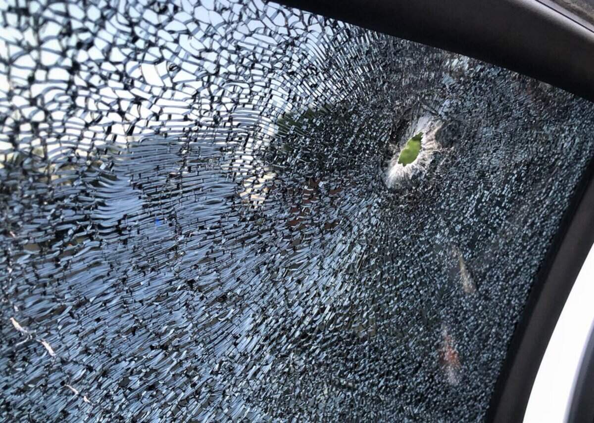 A vehicle was hit by gunfire during a shooting in Lexington, police said.