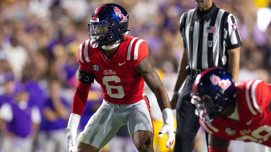 Former Clemson and current Ole Miss linebacker TJ Dottery (6)