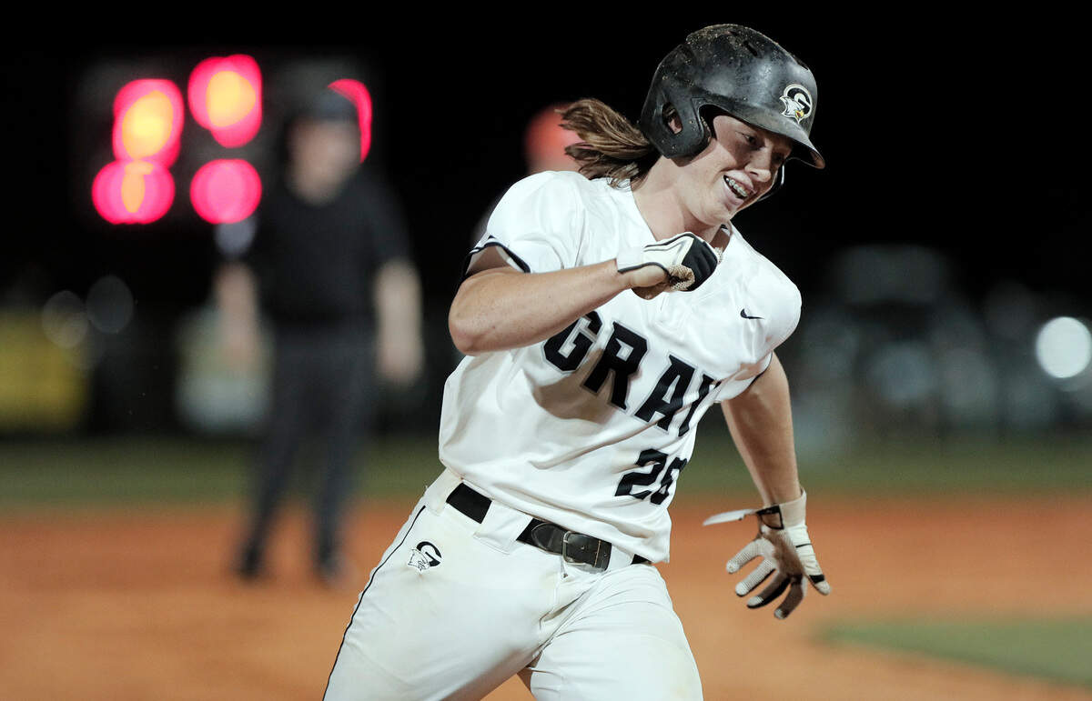 Gray Collegiate’s Blaine Redmond hit the game-tying solo home run in the fourth inning of the second game of the 2022 Class 2A state championship series against Andrew Jackson on Tuesday, May 24 at the Midands Sports Complex in West Columbia