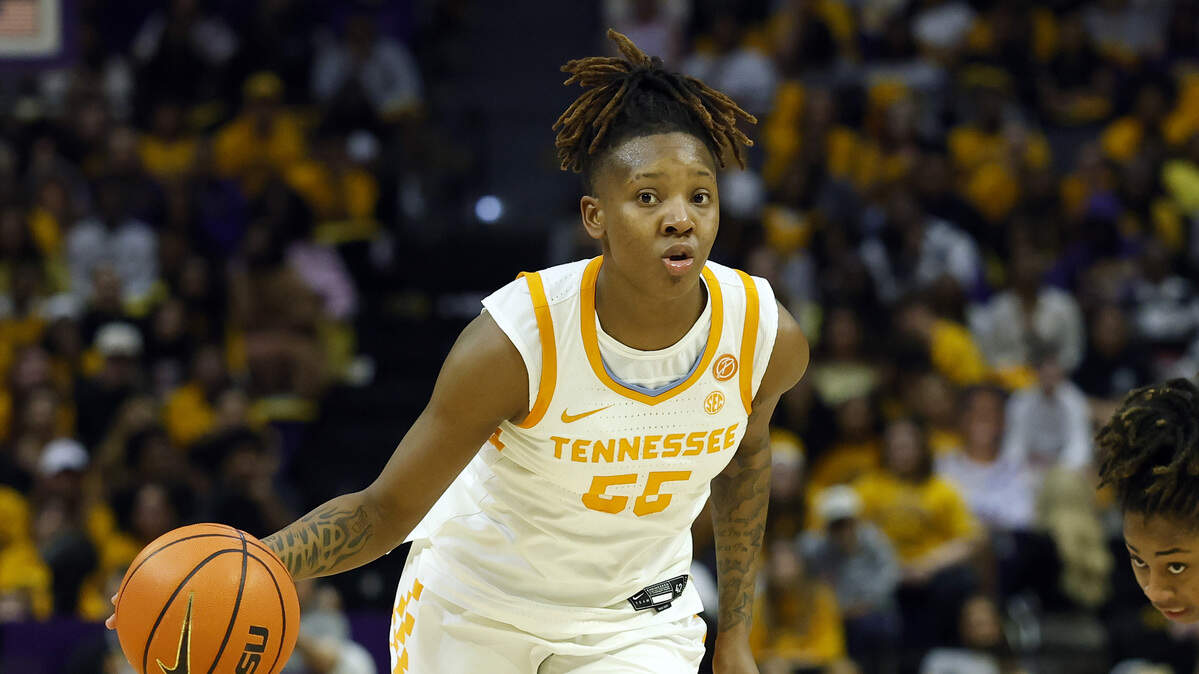Former South Carolina guard Talaysia Cooper (55) spent the last three seasons at Tennessee.