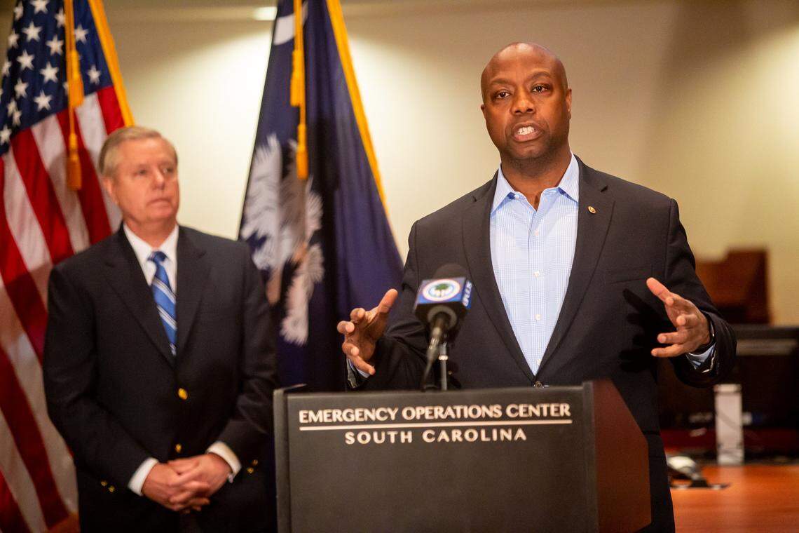 Republican South Carolina U.S. Sens. Tim Scott and Lindsey Graham criticized on Friday, Feb. 25, 2022, President Joe Biden’s U.S. Supreme Court pick Judge Kentanji Brown Jackson over South Carolina federal Judge J. Michelle Childs. (File photo)