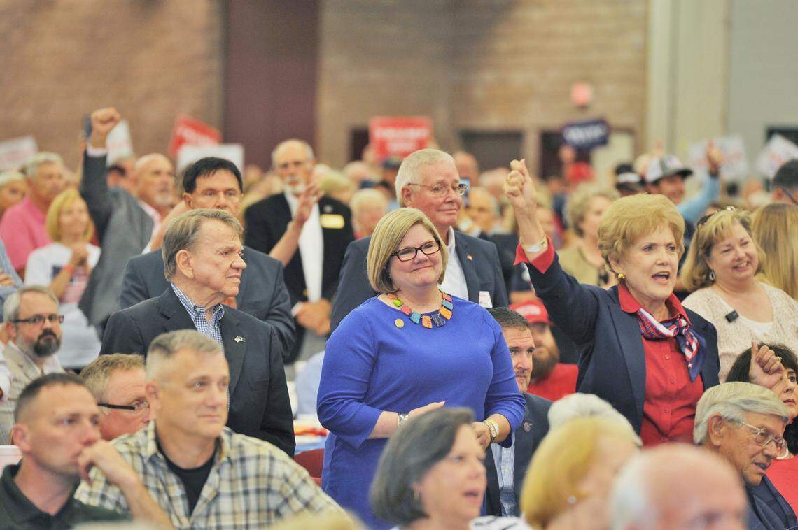 About 2,000 people attend U.S. Rep. Jeff Duncan’s annual Faith and Freedom BBQ at the Anderson Sports and Entertainment Center. The event started in 2011 at Creekside Barbeque in Anderson with 400 attendees.