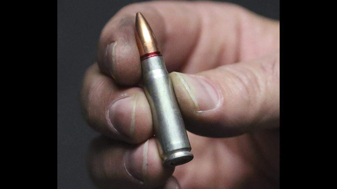 This is the bullet fired by an AK-47. A weapon reported to be like an AK-47 was fired at police during a chase, Spartanburg County Sheriff Chuck Wright said.