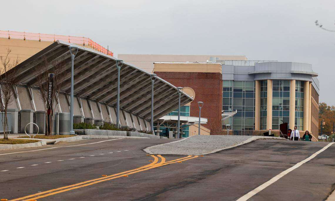 The Greene Street bridge and extension is nearly open. It connects Huger Street over railroad tracks to The University of South Carolina and Colonial Life Arena.