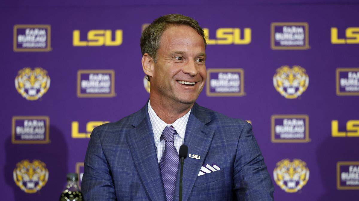 New LSU football coach Lane Kiffin in December