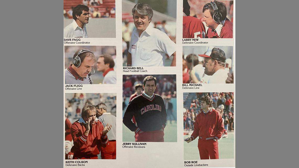 Richard Bell’s South Carolina coaching staff for the 1982 season.