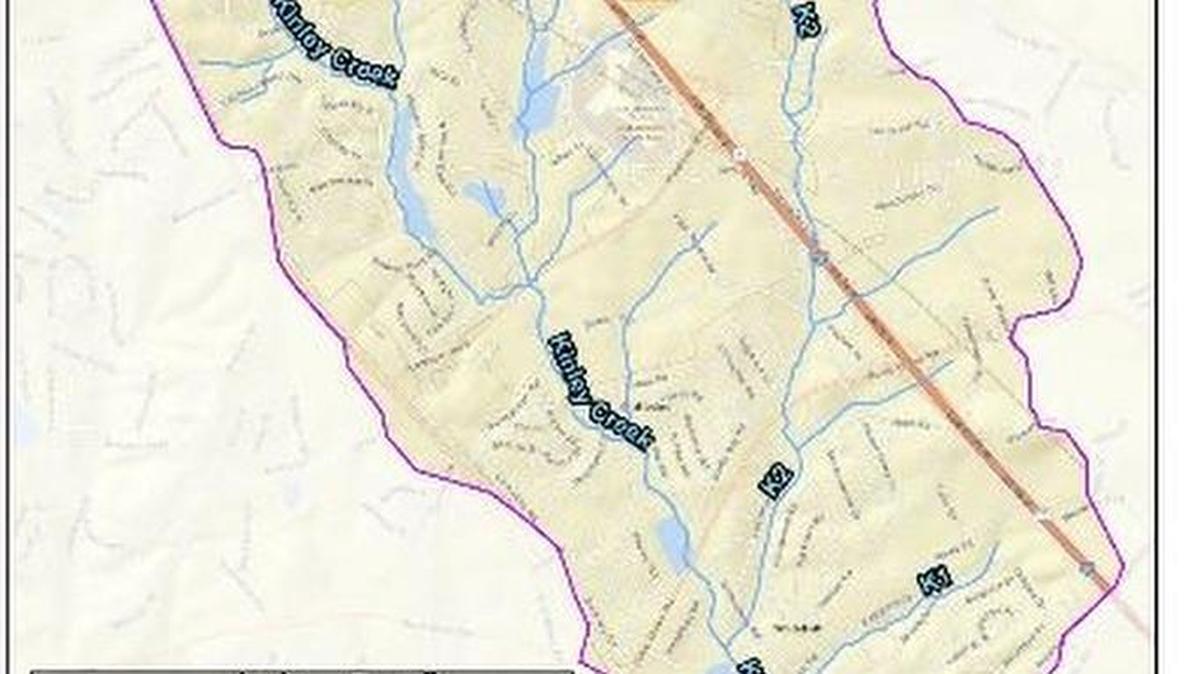Kinley Creek flows from Broad River Raod south to the lower Saluda River in the Irmo-St. Andrews area.