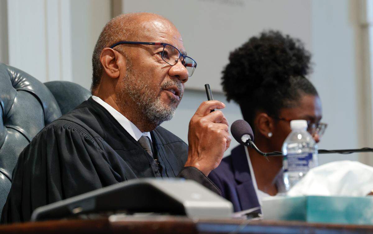 Circuit Judge Clifton Newman speaks during a judicial hearing concerning the release of evidence in the Colleton County Courthouse on Monday, Aug. 29, 2022.