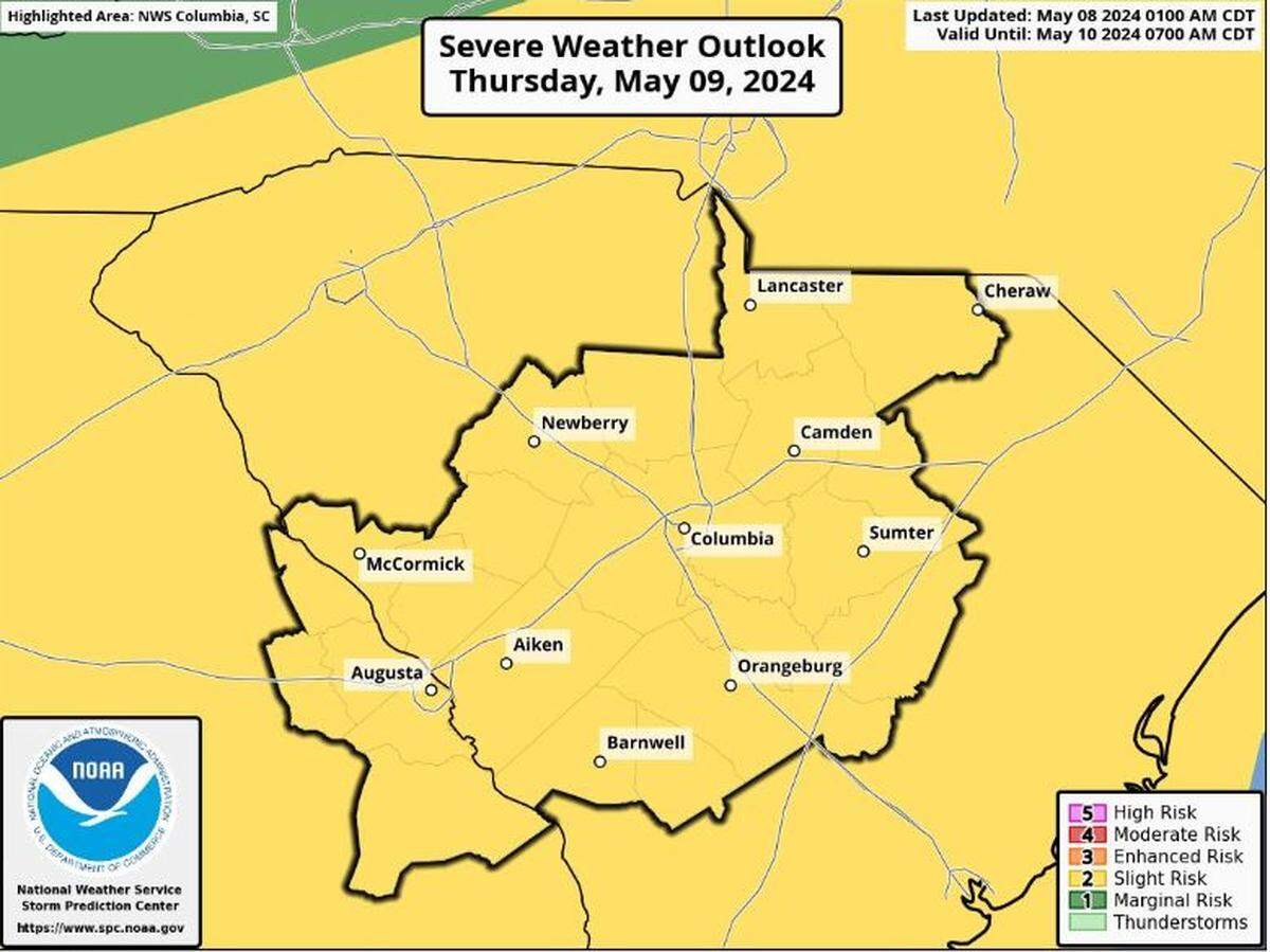 Severe weather is in the forecast.