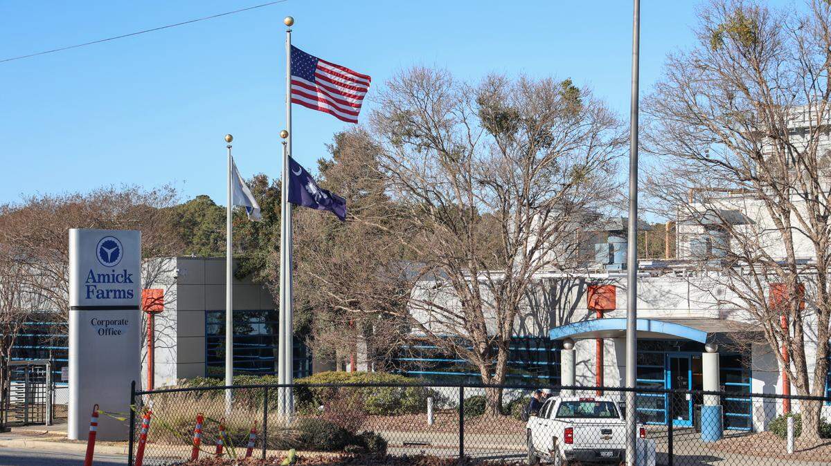 Amicks Farms processing plant in Batesburg-Leesville was heavily damaged by fire.