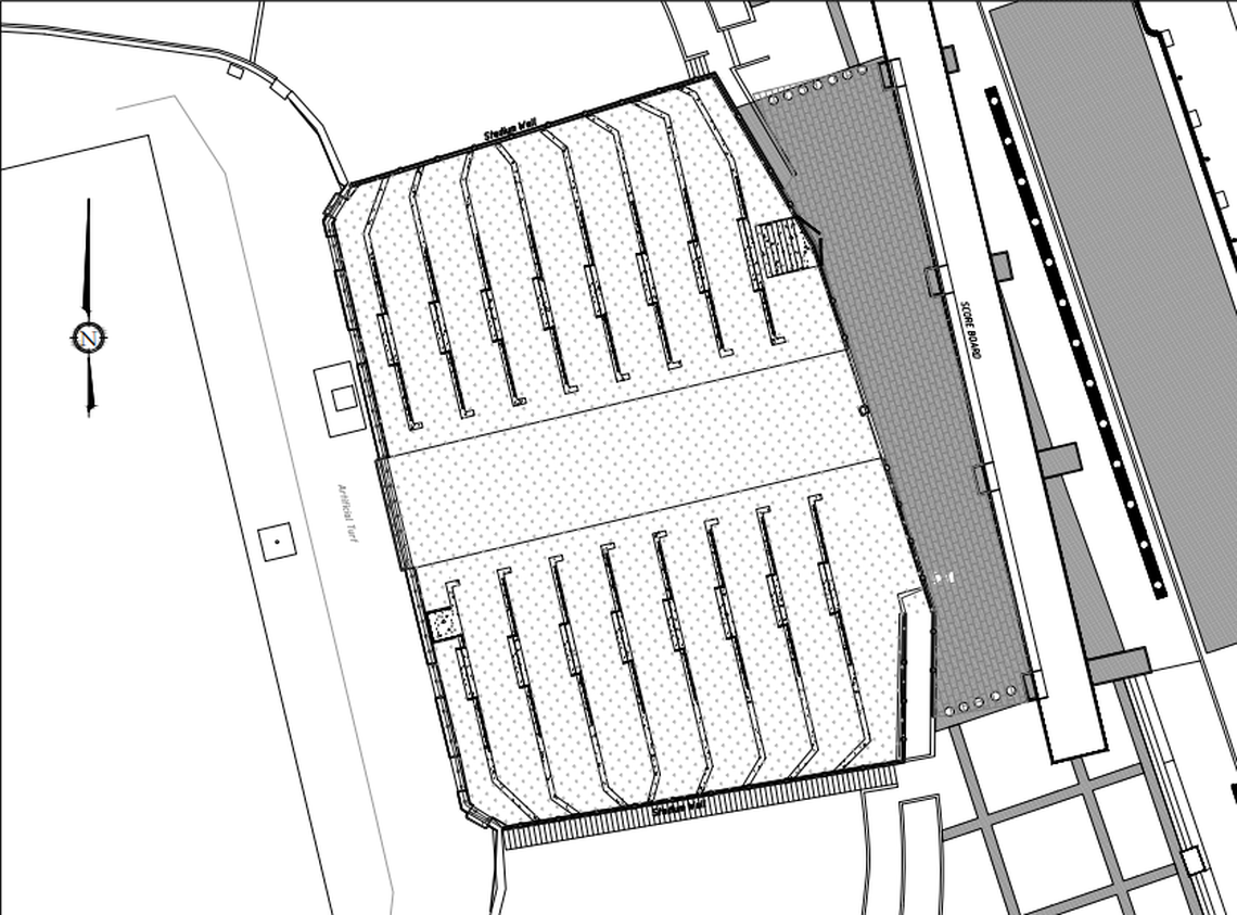 Under a construction plan intended to improve student safety, Clemson would segment the famous hill at its football stadium into eight tiers of grassy seating/standing areas.