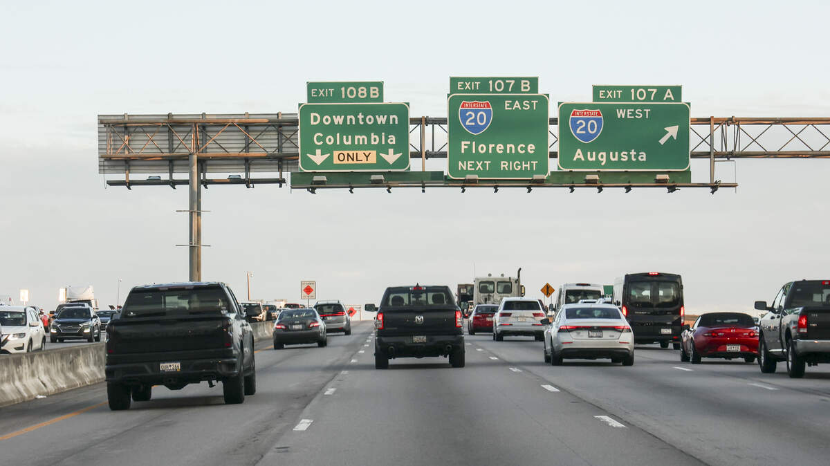 Traffic heads into Columbia on Interstate-26 on Friday, Feb. 6, 2026.
