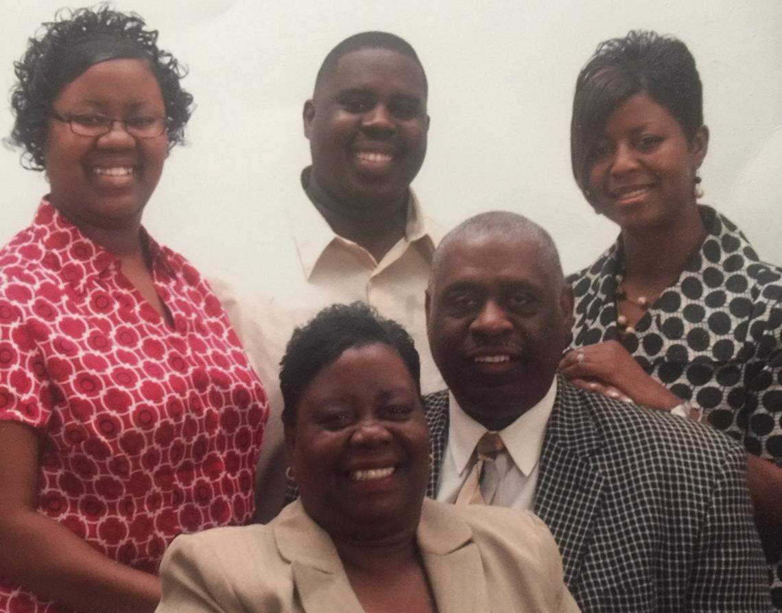 Terry Barrett pictured with his wife, Kathleen, and their three children, Shannon, Terrence and Yolanda.
