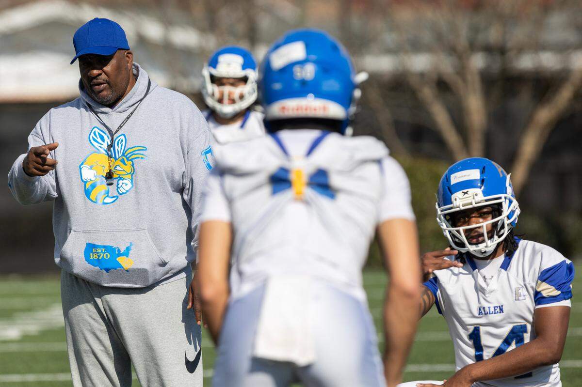New coach Cedric Pearl has had to rebuild the Allen football roster.