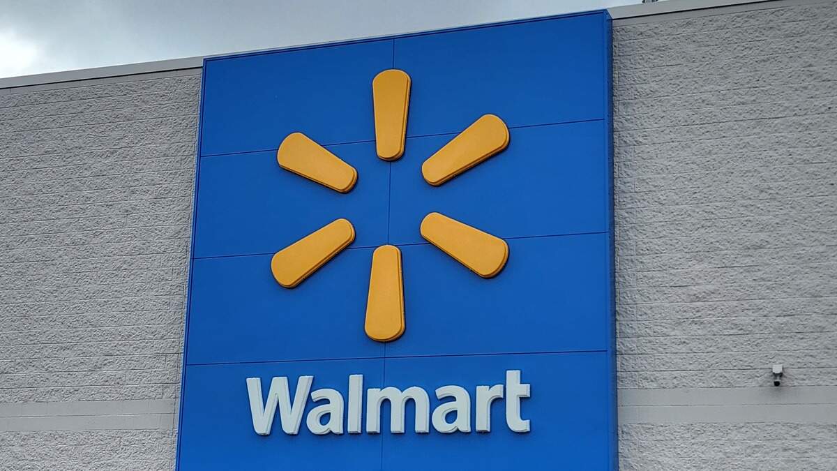 The sign at a Walmart store.