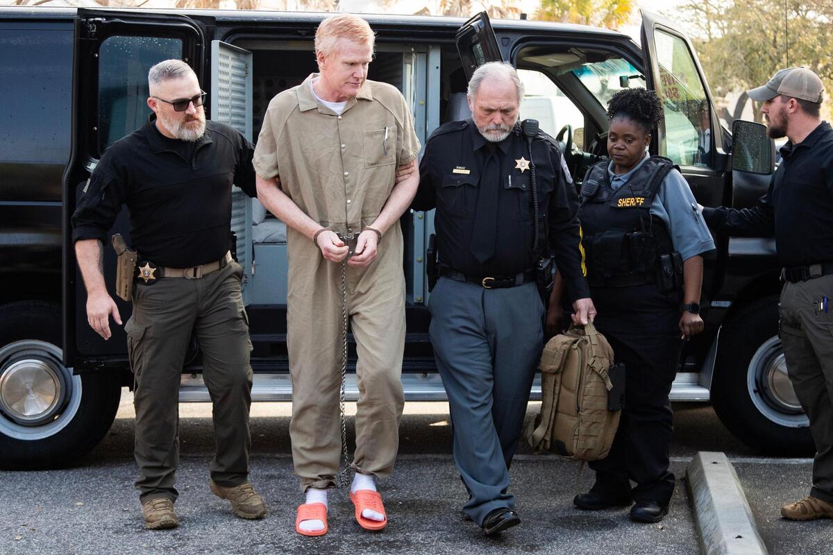 Alex Murdaugh is taken to the Colleton County Courthouse for sentencing on Friday, March 3, 2023. Joshua Boucher/The State/Pool