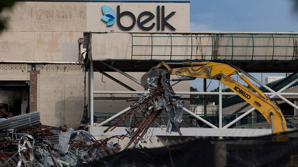 Demolition continues at Richland Mall in Forest Acres on Monday, June 10, 2024.